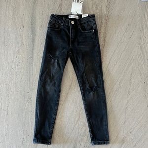 BNWT Zara Kids Girls Black Skinny Jeans size 7